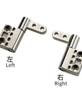 Two zinc alloy damping hinges (left and right), 360° rotating torque, silver metal with mounting holes