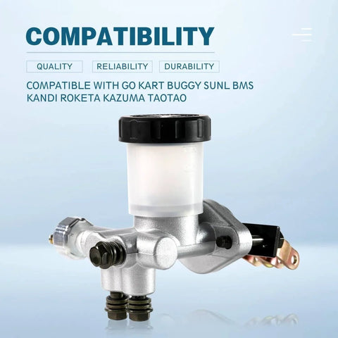 Hydraulic Brake Master Cylinder For Go Karts, ATVs And Buggy Rigs, Replacement Fit For Roketa Sunl Kandi Kazuma Kinroad TaoTao