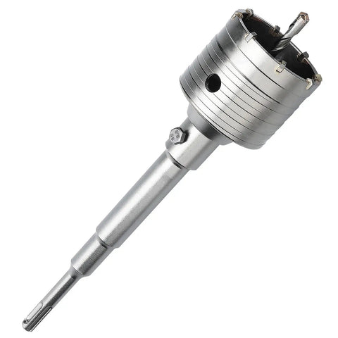 2.5 Inch Concrete Hole Saw With SDS Plus Shank And 220mm Connecting Rod, 6.3mm Tungsten Carbide Tip For Fast Drilling Through Concrete