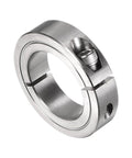 Split Shaft Collar Clamp On 1-1/2 Inch Bore 2-3/8 Inch OD 304 stainless steel set screw style heavy duty axle collar for positioning spacers