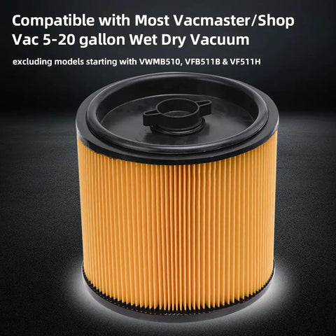 Replacement Standard Cartridge Filter And Retainer For VCFS Filters Fits 5 To 20 Gallons Wet Dry Vacuums product shown