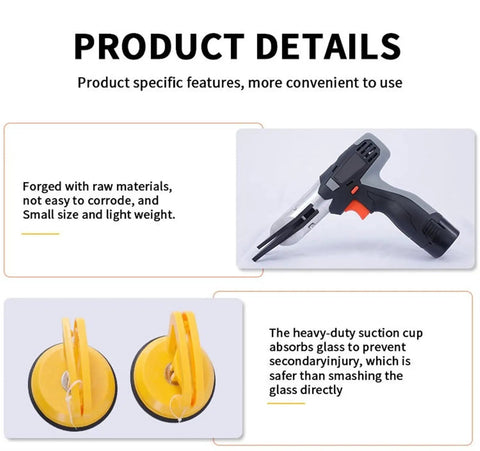 Portable Electric Drill Glass Cutter And Windshield Cutter Car Safety Hammer Emergency Escape Tool Kit with suction cups