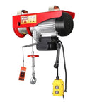 Heavy Duty 510 Watt Electric Hoist Winch With Remote Control And Double Lifting Slings, 200 Kg Max Load, carbon steel build, garage use.