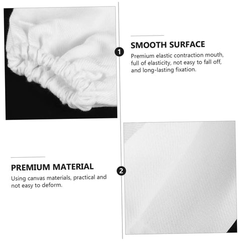 Close-up of smooth surface and elastic contraction mouth of Heavy Duty Canvas Sandblasting Arm Sleeves For Mechanics And Shop Rats Tough As Nails Protective Forearm Guards With Reinforced Weave For Farming Gardening And Equipment Repair.