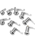 Multiple chrome Cam Lock 10 To 25 Mm For Doors Cabinets Mailboxes And Drawers Durable Keyed Lock With Tamper Proof Safe Cylinder Solid Pick
