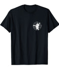 Paramotor Shirt For Powered Paragliding Fans And Paragliding Lovers This Lightweight Dope Classic Fit Tee Features Double Needle Sleeve And Bottom Hem Black Color A Vintage Gift For Pilots And Hobby Flyers Who Love To Fly showing a small paramotor graphic on chest.