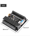 FX1N-20MR DC Panel PLC Controller with Relay Output, shown with dimensions for industrial automation use.