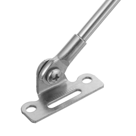 Heavy Duty Cabinet Hinge With Gas Spring Supports 40N Lift Assist And Folding Lid Stay, stainless steel mounting plate close-up