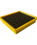 Nestable Oil Drum Spill Pallet With Leak-Proof Tray, Heavy-Duty Containment Platform Yellow 5 Pack for Garage Storage