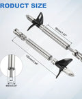 Drive Shaft With Propeller Universal Joint For RC Boats And Submarines, 100mm Long Shaft, 50mm Sleeve, 36mm Prop Diameter