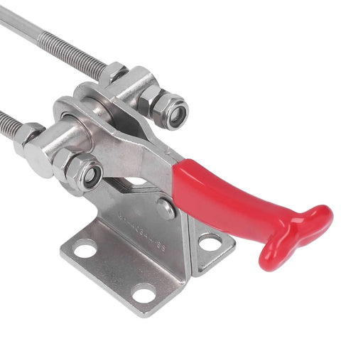 Beefy Adjustable Toggle Clamp With 318Kg Clamping Force Stainless Steel Lever Clamp Latch Plastic Cover Handle for Woodworking
