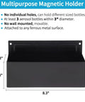 Magnetic Aerosol Spray Can Holder For Garage And Home Workshop Grabs 3 Bottles In A 3 Inch Diameter Keeps Your Tools Neat And Ready Magnet Bottle Organizer Black Three By Eight Point Three Inches Easy Clean Design For Quick Access And Tidy Workspace