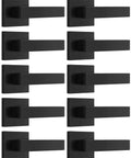 Pack Of 10 Square Dummy Door Levers For Closets And French Doors Non Turning Pull Only Handles In Black Finish Easy Install Durable Matte Black Dummy Door Levers, black square lever set