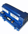 Badass 500 Amp Motor Controller For Club Car IQ Golf Carts, 36 To 48 Volt Regen Drive, showcases blue casing and connectors.