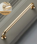 10 Pack Polished Brass Cabinet Pulls Five Inch Center To Center Spacing Five Point Six Inches Overall Length Zinc Alloy Solid Round