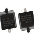 Two Pack 12V LED Flasher Relay 2 Pin Adjustable Turn Signal Module For Motorcycles And Dirt Bikes Universal Blinker Relay For Repairing Motorcycle Turn Signals Fits Electric Bikes And More For Ride Ready Setups, black plastic 1.36 in relay
