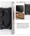 Vintage Antique Cabinet Pulls And Drawer Ring Handles Pack Of Two for furniture doors in black retro style hardware
