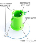 Top view of green Beefy Workhorse Bulb Changer for Heavier LED Bulbs with suction cup and locking thumb screw features
