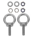 Stainless Steel Eye Bolt M6x20 With Closed Ring And Hole Built For Tough As Nails Lifts And Secure Rigging Anti Loosening Nylon Nut Kit With Flat And Spring Washers For Machinery And Hook Applications, stainless steel M6 eye bolt kit with washers