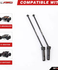 Arrma One Fifth Kraton Outcast Eight S EXB Driveshaft Upgrade Alloy Steel 60 Percent Harder Front And Rear Driveshafts Replaces ARA310926 Two Piece Set For Beefier RC Truck Performance, 1/5 scale alloy steel shafts