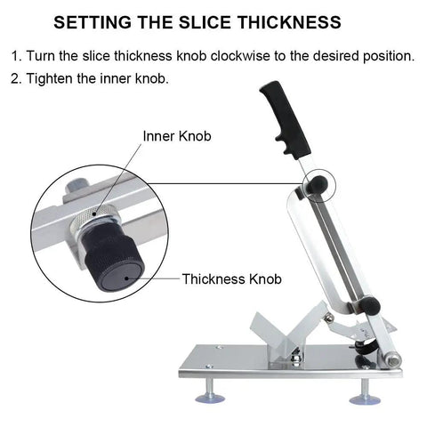 Manual Frozen Meat Slicer And Stainless Steel Cutter For Home Kitchen No Sweat Operation Game Changer For Thin Slicing Beef Chicken Ham And Fish Perfect For Hotpot Stir Fry And Grill