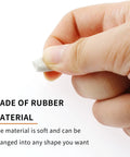 Fifty Pack White Rubber Screw Thread End Caps One Quarter Inch Six Millimeter showing soft rubber material and flexible design
