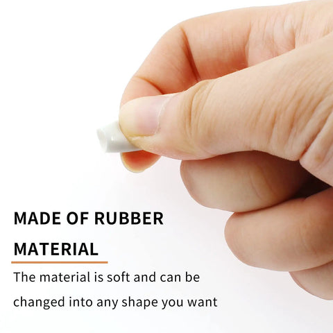 Fifty Pack White Rubber Screw Thread End Caps One Quarter Inch Six Millimeter showing soft rubber material and flexible design