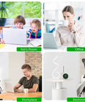 Spiral LED Table Lamp Set Of 2, 10W Dimmable With 3 Color Modes in various room settings, kids room, office, workplace, bedroom