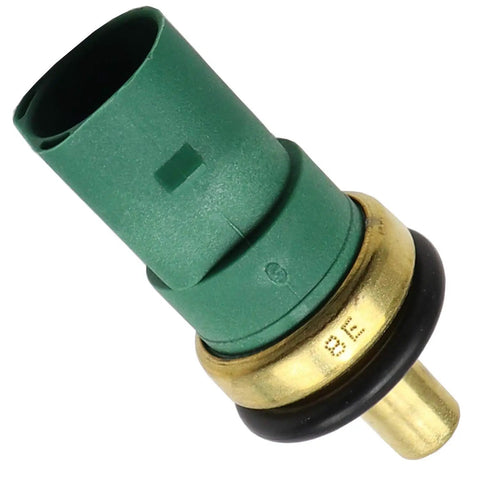 Engine Coolant Temperature Sensor Straight Shot Direct Fit Upgrade Daily Drivers Heavy Duty with green body and gold base.