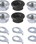 Bike Wheel Nut And Safety Washer Kit With Heavy Duty High Tensile Steel M8 M9.5 M10, nuts and washers for bike hubs, 24 pieces.