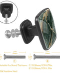 Hella Chic Marble Ombre Cabinet Pulls Set Of Four Sage Green And White Abs Resin Drawer Handles With Stainless Steel Screws close-up view