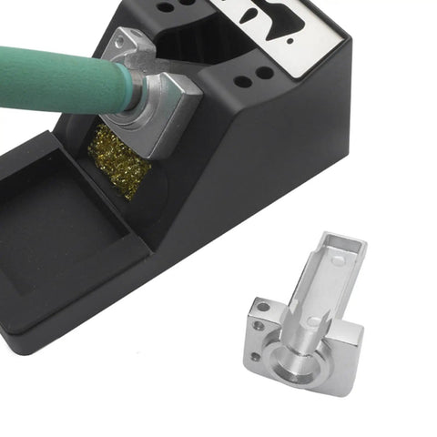 Durable Aluminum Alloy Soldering Iron Stand With Stable Base And Auto Temperature Control For Pro Level Welding On Your Workbench