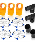Two And A Half Inch Dust Collection Fittings Kit With Connectors Blast Gates And Stainless Steel Hose Clamps for Woodworking
