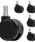 Silky Smooth Office Chair Casters With 10mm Stem And 22mm Shaft Slick Swivel Rollers for smooth movement on floors.