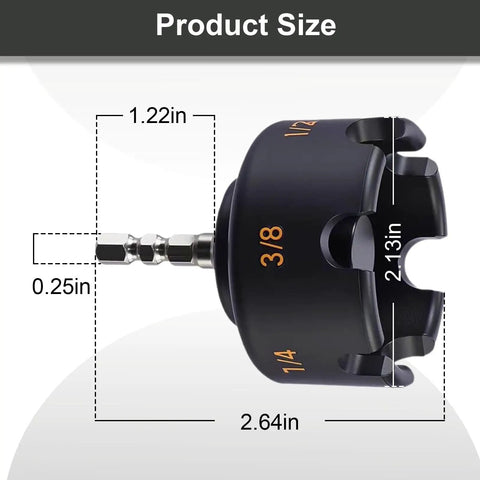 Pro Shop Nut Spinner Drill Attachment For Swift Bolt Extraction And Threaded Rod Removal Handles 1/4 3/8 And 1/2 Inch Sizes, product size dimensions