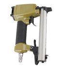 High-Octane Pneumatic Air Nailer With Boss Level 100 Nail Capacity And Swift Touch Control For Carpentry Woodworking Hacks in olive green.