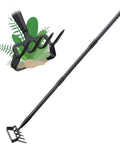 Stirrup Hoe And Cultivator Garden Tool Heavy Duty With 4 Tine Weeder And Long Adjustable Handle From 32 To 62 Inches for deep weeding