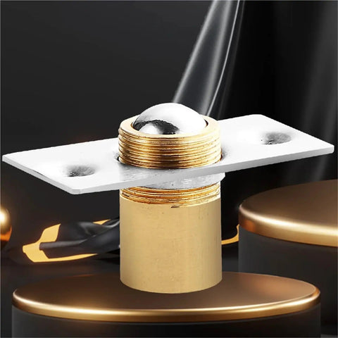 Heavy Duty Ball Catch Kit For Doors And Cabinets 12 Pieces Super Tight Pull To Lock Mechanism Adjustable Brass Latch Hardware Polished Finish close-up of ball catch mechanism detail.