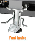 Foot brake of Semi Electric Pallet Stacker With Straddle Legs, 3300 Lb Capacity, 98 Inch Lift Height, Economy Cross Leg Pallet Lift