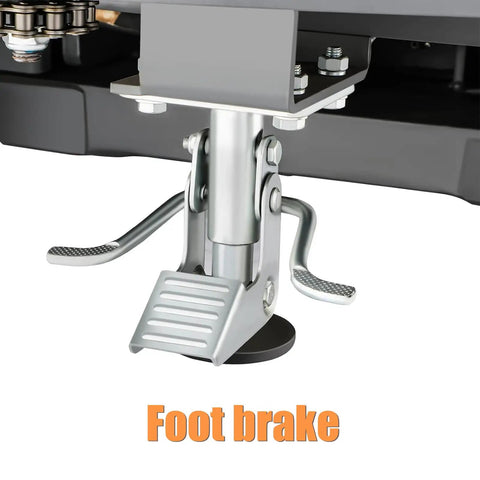 Foot brake of Semi Electric Pallet Stacker With Straddle Legs, 3300 Lb Capacity, 98 Inch Lift Height, Economy Cross Leg Pallet Lift