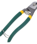 Pro Multi-Functional Cable Stripping Pliers With Ergonomic Handle For Precise Wire Gauge Adjustment with green rubber grips.