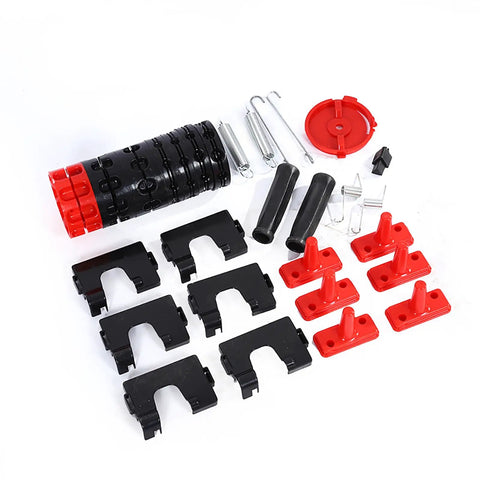 Components of 16cm Spacing Corn Planter With Adjustable Seed Quantity And 10 Nozzles, showing connectors and seed nozzles.