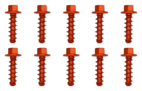 10 Pcs CNC Aluminum Self Tapping Screw Bolts Kit Orange Finish That Fits KTM Enduro Dirt Bikes 2004 2022 FE TE FC TC FX TX EXC EXCF XC XCF XCW SX SXF Hardware Set