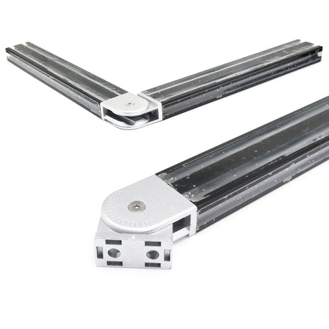 20x40 Aluminum Extrusion Pivot Joint Kit With End Brackets And Zinc Alloy Hinges Plus Hardware Including Cup Screws T Nuts And M5 Bolts For Sturdy 2040 Profile Builds on assembled aluminum frame