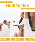 Ultimate 41 Piece Watch Repair Kit With Spring Bar Pliers Gourd Pry Knife And Link Remover Includes Replacement Pins usage steps