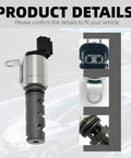 VVT Solenoid For Toyota And Lexus Vehicles Easy Install; includes plug connector and mounting details