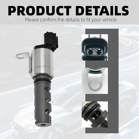 VVT Solenoid For Toyota And Lexus Vehicles Easy Install; includes plug connector and mounting details