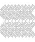 Heavy Duty Iron Corner Brackets 100 Pcs L Shape Silver Corner Braces arranged on white background