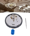 NH39A Automatic Mechanical Watch Movement drop in replacement with stem and storage box, shown with assembly tools