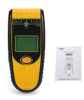 Domary 7 in 1 Digital Stud Finder and Wall Scanner with LCD Display for, user manual and device front view.